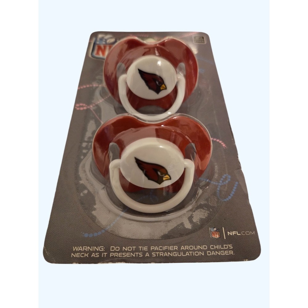 Arizona Cardinals NFL Orthodontic Pacifiers 2-Pack NEW Baby Fanatic Red White‎